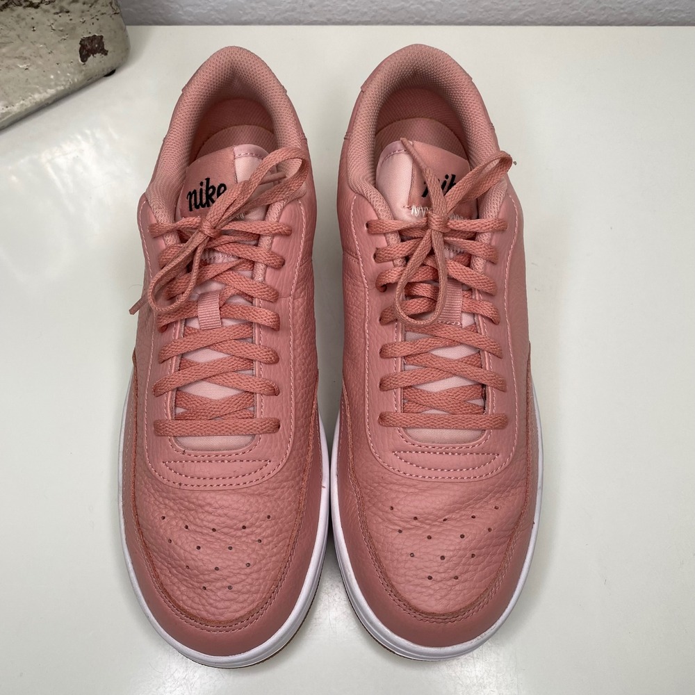 Nike Court Vintage Premium Pink Leather Sneakers Casual Shoes Size 12 - Picture 5 of 9